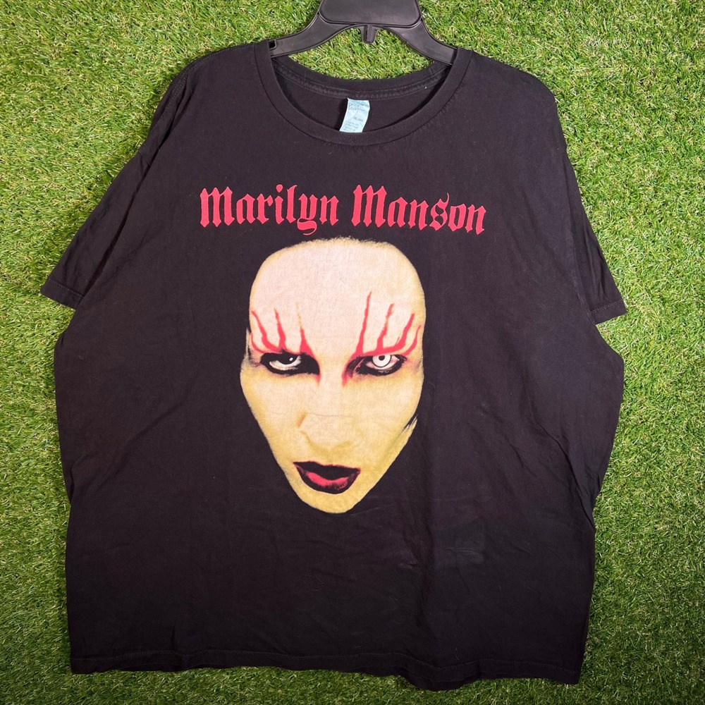 Marilyn Manson Graphic Band T-Shirt Mens 3XL Black Pacific Cotton Rock Tee